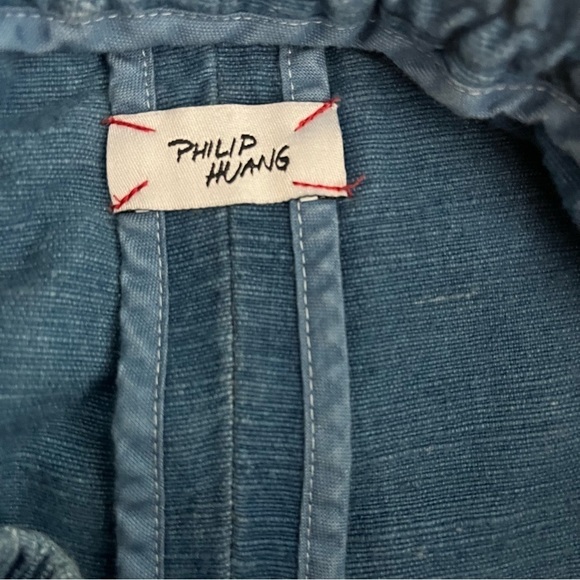 PHILIP HUANG Sky Indigo Isan Woven Shorts - Picture 9 of 11